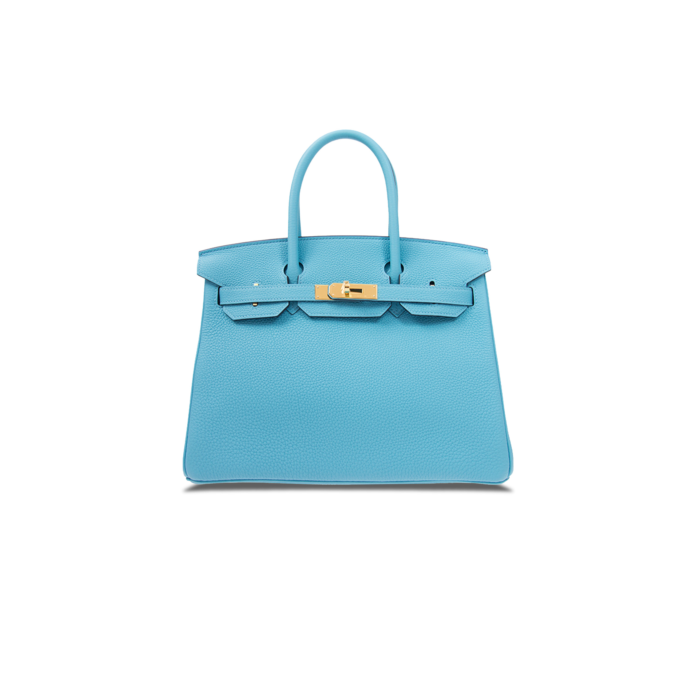 HERMES MASTER BIRKIN 30 EPSOM SKY BLUE GOLD BUCKLE BAG H028369CK06 (30*23*15cm)